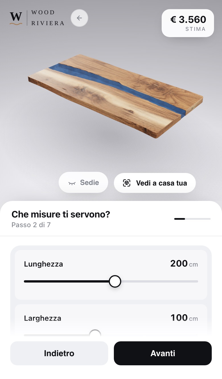 Passo 2: le misure del piano